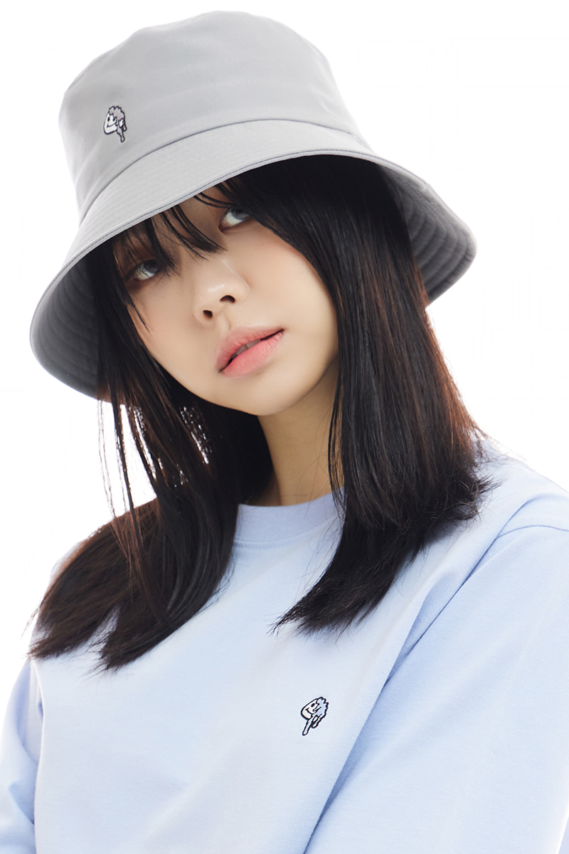 [NEW COLOR]MARSHMALLOW BUCKET HAT-GRAY
